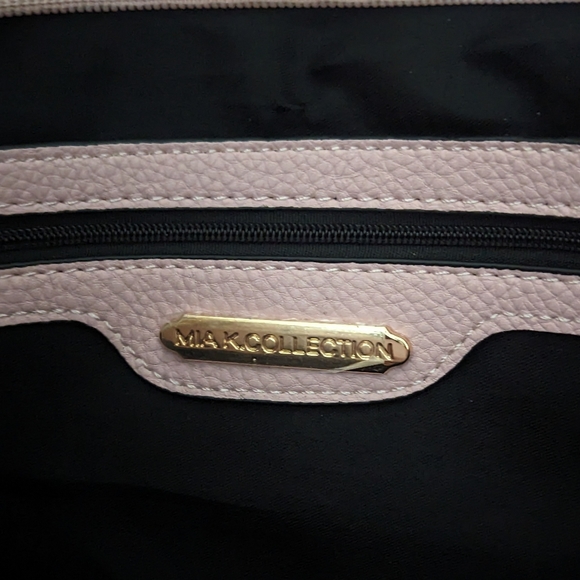 MKF Collection Vegan Leather Magnolia Women’s Hobo Bag Pink Silver - Picture 8 of 16